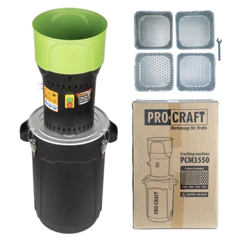 Кормоизмельчитель Procraft PCM3550 (1000 Вт, 250 кг/ч) крупорушка, измельчитель зерна