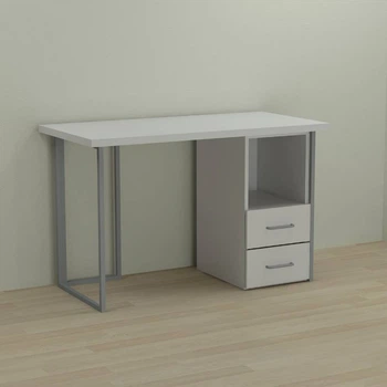 Письменный стол Ferrum-decor Отто 76x140x70 серый ДСП Белое 32мм (FRD-101526)