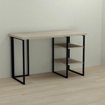 Письмовий стіл Ferrum-decor Кевін 76x140x70 чорний ДСП Дуб Сонома 32мм (FRD-103843)