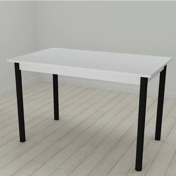 Стіл кухонний Ferrum-decor Беніта 75x120x70 Чорний ДСП Біле 16мм (FRD-106281)