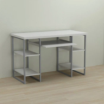 Письменный стол Ferrum-decor Тим 76x120x60 серый ДСП Белое 32мм (FRD-102463)