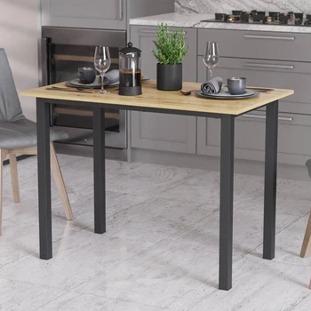 Стол универсальный Knap Ferrum-decor 750x1000x600 Черный металл ДСП Дуб Артизан 16 мм (FRD-106343)