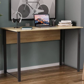 Письменный стол Ferrum-decor Курт 75x120x60 черный ДСП Дуб Сонома 16мм (FRD-103914)