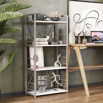 Этажерка 4/60 Ferrum-decor Серии Конект 120x60x28 серый ДСП Белое 16мм (FRD-104248)