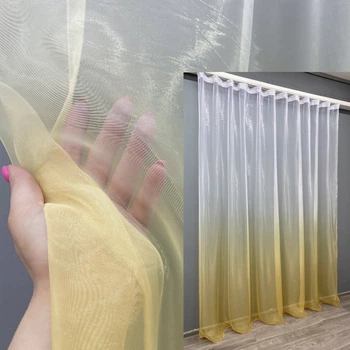 Тюль VR-Textil 1444т Омбре із органзи Світло-золотистий з білим 300х250 см (42-0864)