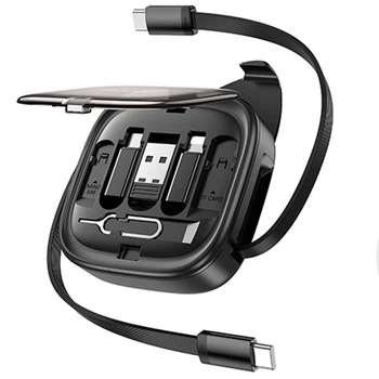 Кабель заряджання Hoco U140 cable set 3в1 Type-C to Micro USB + Lightning + USB + Type-C (60W) (0.95M)
