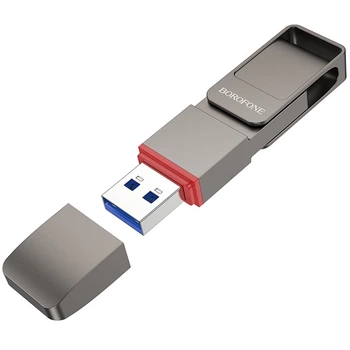 Флеш пам‘ять BOROFONE BUD8 64GB USB3.2/Type-C для ПК/ноутбуків/телефонів/смарт-ТВ/медіаплеєрів/магнітол