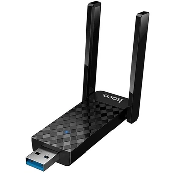 Портативний модем WiFi роутер Hoco HI34 маршрутизатор wireless network card WiFi6 2.4G/5G 600Mbs ультрашвидкість Чорний