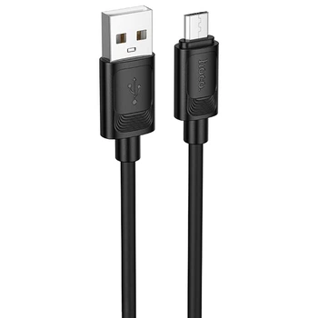 Кабель зарядки Hoco X122 Benefit USB - MicroUSB (2.4А) fast charge (1M) швидка зарядка для телефона/смартфона/пристроїв Чорний