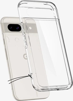 Чехол противоударный Spigen Ultra Hybrid для Google Pixel 8 (6.2") Crystal Clear Прозрачный ACS06293