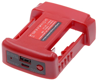 Адаптер переходник (ЗУ) USB/Type-C VJ Parts для аккумулятора Milwaukee M18 18В, шур874