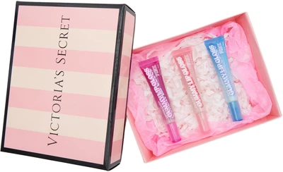Подарочный набор блесков для губ Victoria's Secret Pink Gummy Lip Gloss Cotton Candy 9.6 г + Blue Razzberry 9.6 г + Pink Taffy 9.6 г (1159847990)