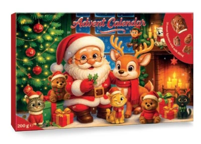 Адвент календар Baron Chocolate Advent Calendar 200г (Санта з оленем)