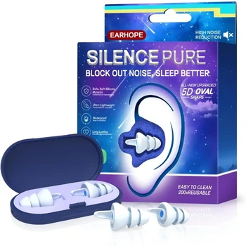 Универсальные беруши для сна Silence Pure двух размеров S и M с SNR 27 дБ