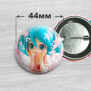 Значок Вокалоид Хацунэ Мику / Vocaloid Hatsune Miku. №3 44мм