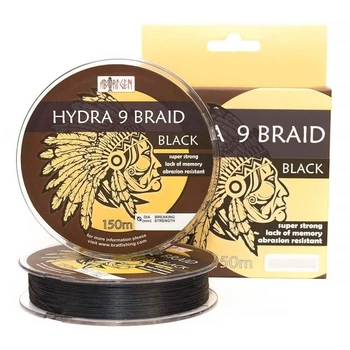 Шнур BratFishing Aborigen Hydra 9 Braid 150 м 0.05 мм чорний 30-02-025-005 (30/02-025-005)