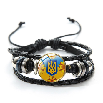 Патриотический браслет с украинской символикой «Трезуб» PG115 21 см. CHSXY