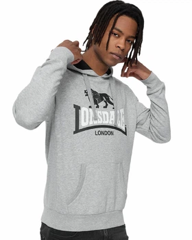 Худі флісовий чоловічий Lonsdale ULLAPOOL 117370-1538 XL Marl Grey/Black/White (4255581507875)