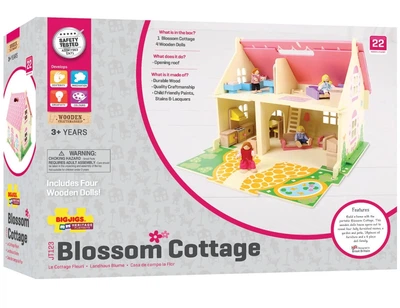 Domek dla lalek Bigjigs Toy drewniany zestaw 15 mebelków  (JT123) (0691621261231)