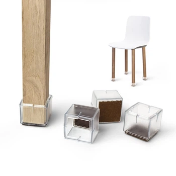 Защитные накладки для ножек мебели MBM HOME LP-02 30-35 T квадратные силиконовые 4 шт.