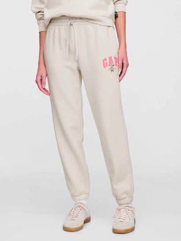 Спортивные штаны на флисе женские GAP 932411422 XL Бежевые (1159848288)