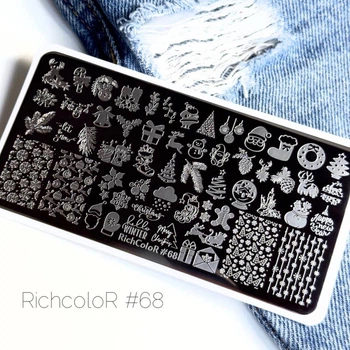 Пластина для стемпинга RichcoloR Рождество № 68