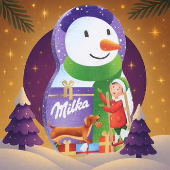 Адвент календарь Milka Snow Mix Adventskalender Снеговик 236 гр