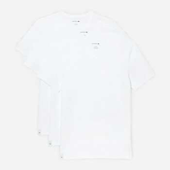 Набор футболок нательных мужских хлопковых Lacoste 9129004 M 3 шт Белый (1159848195)