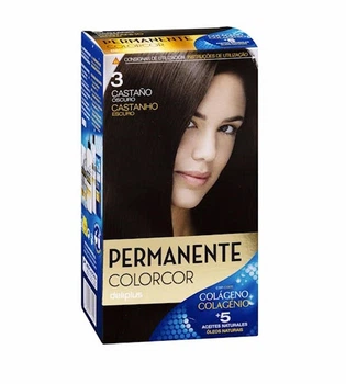 Краска для волос Deliplus Permanente Colorcor с коллагеном и 5 маслами тон № 3 Темный Шатен CASTAÑO