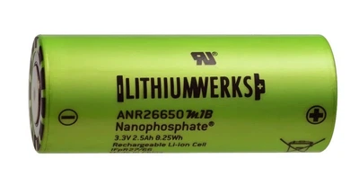 Аккумулятор Werks 26650 (A123) Li-Ion 2500mAh 50A 3.3В ANR26650M1-B