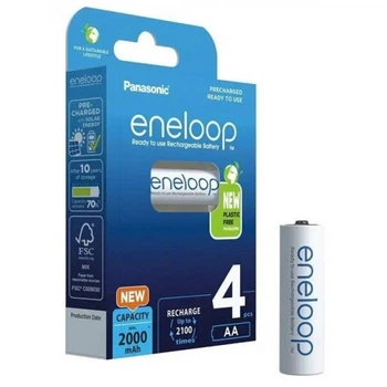 Аккумулятор Panasonic Eneloop BK-3MCDE AA 1.2B 2000mAh Ni-MH, (цена за 1шт., в упаковке 4шт.)