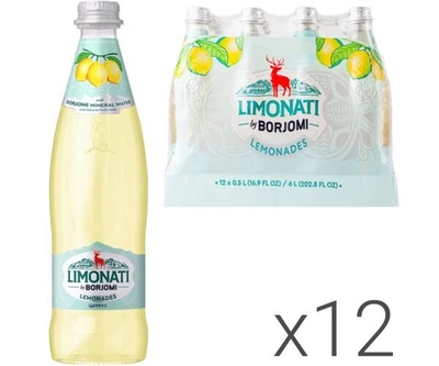 Упаковка соковмісного газованого напою Цитрус Borjomi Limonati скло 12 шт. х 0,5 л