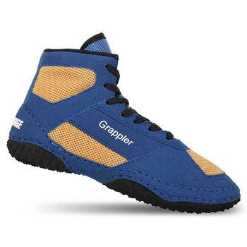 Борцовки замшевые Fistrage Grappler 5268 размер 43 Blue-Yellow