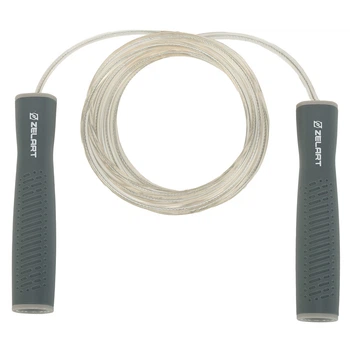 Скакалка скоростная с подшипником Zelart Jump Rope 4880 длина 3м Grey