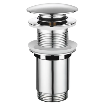Донный клапан для раковины Koer PW-08-01 1 1/4'' без перелива автоматический СLICK-СLACK (Цвет хром) (KR5786)