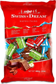 Шоколад SwissDream Napolitains mix classic bag 400g SD106