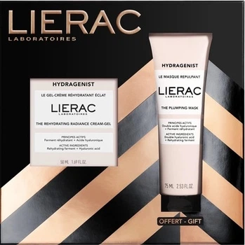 Набір Lierac Hydragenist Зволожуючий крем-гель 50 мл + Заповнююча маска 75 мл (3701436934750)