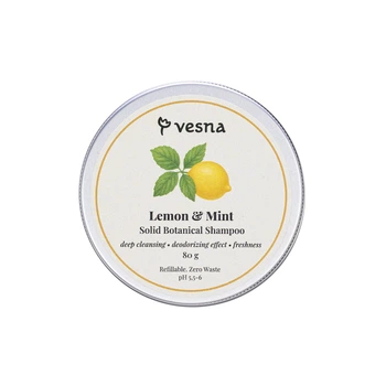 Твердый шампунь Лимон и Мята Vesna 80 г 4820222662451