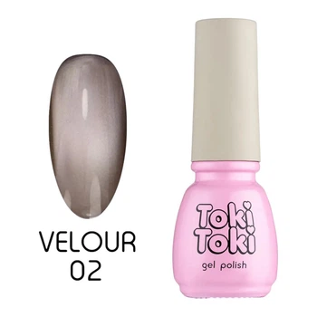 Гель-лак кошачий глаз Toki-Toki Velour 02 бежевый, 5 мл