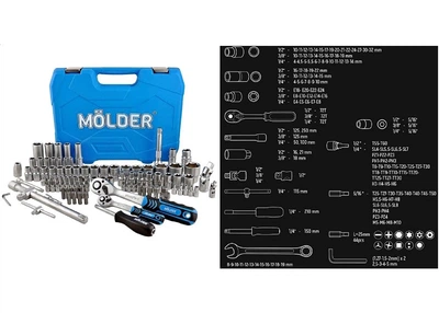 Набір інструментів 219од. 1/2-1/4-3/8" "Molder" (MT60219)