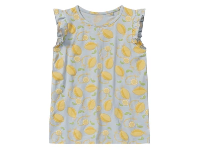 Футболка з рюшами для дівчинки Lupilu Ecoprint 437249 122-128 см (6-8 years) сірий