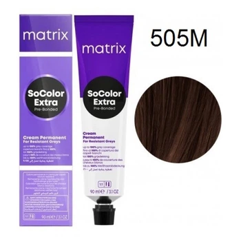 Фарба Matrix SoColor Extra Pre-Bonded Cream Permanent (Mocha Colors) - 505M світлий шатен мокка (шоколадний)-90мл.