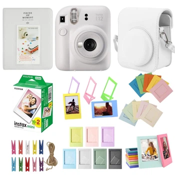 Instax Mini 12 “New Year Exclusive Premium Set 2025” Clay White (Білий) / Камера + Альбом 64 фото + Чохол + 20 фото + Рамки + Магніти + Підставки