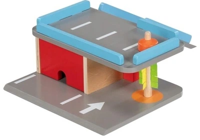 Kompaktowy parking Goki dla autek drewniany 53802 (4013594538022)