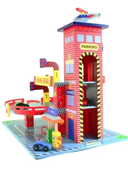 Parking garaż Mentari z windą drewniany Czerwony PW2277 (8717255027011)