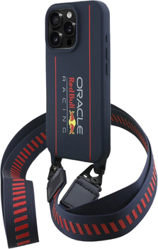 Панель Red Bull Silicone Strap Vertical Logo MagSafe для Apple iPhone 16 Pro Navy (RBHMP16S24SISOLRV)