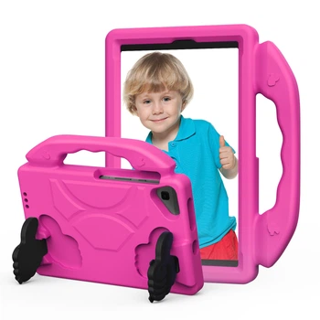 Противоударный детский чехол EVA Kids Like с подставкой на Samsung Galaxy Tab A11 LTE 4G / Tab A11 Wi-Fi 8.7" 2025 (Малиновый)