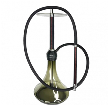 Кальян Hookah Lab Leather Black & Red 1 (серая колба) 55 см Хука Лаб Лезер Черно-красный