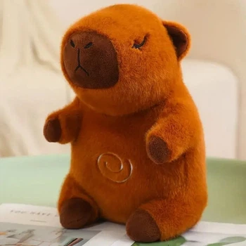 Игрушка Дышащая капибара плюшевая Коричневая