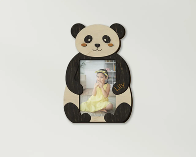 Фоторамка The Frame Depot Панда персонализированная для детского фото Черный с белым (panda_4x6)